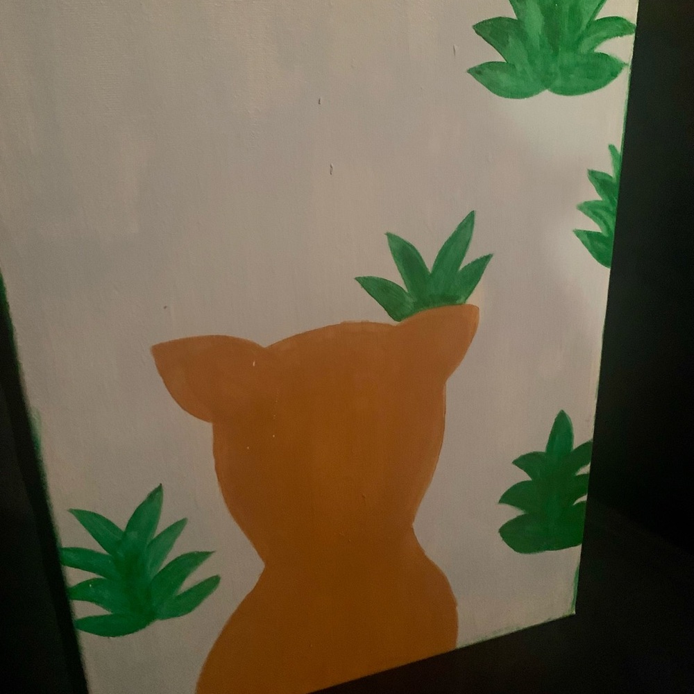 Abstract Animal and Foliage Canvas Art